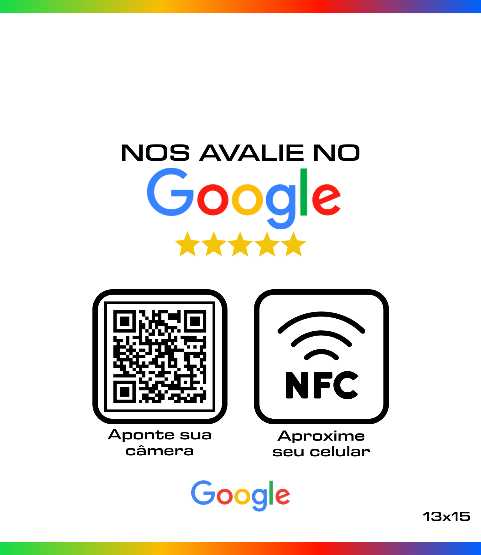 Placa Phoenix NFC para Avaliações no Google